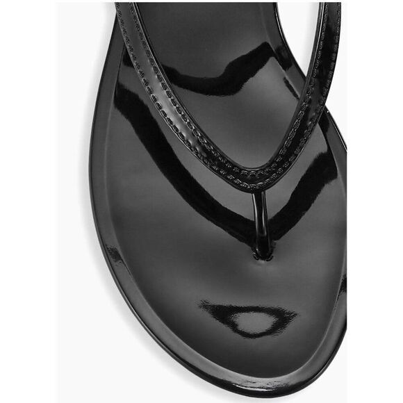 stuart weitzman New Solid Black Jelly Flat Thong Sandals 7 - Picture 4 of 8